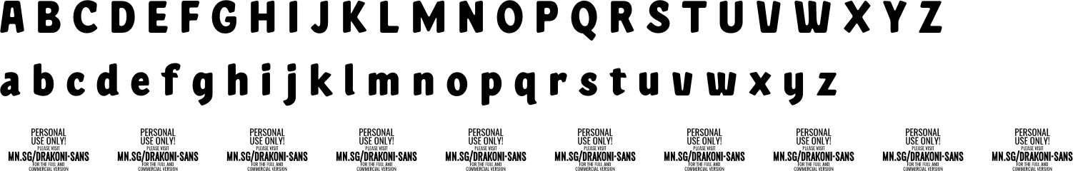 Drakoni Sans Character Map