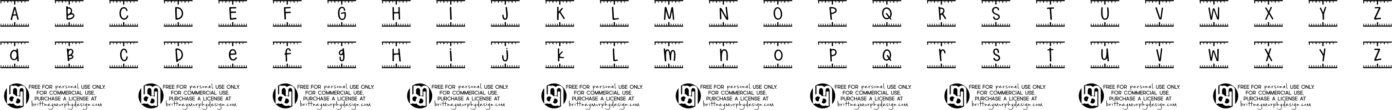 Measured Words Character Map