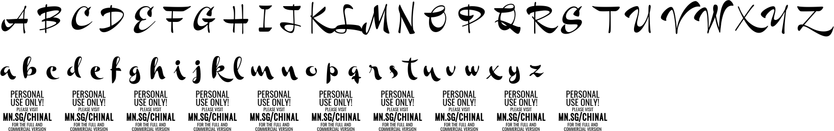 Chinal Character Map