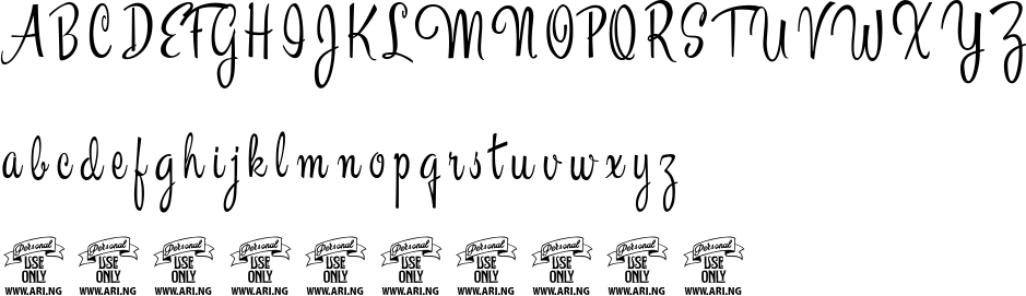 Esplanade Script Character Map