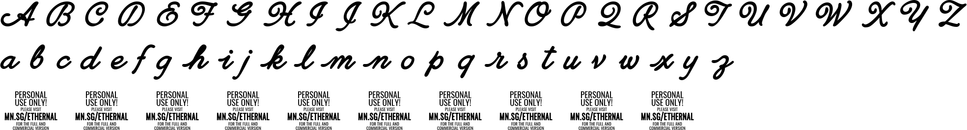 Ethernal Character Map