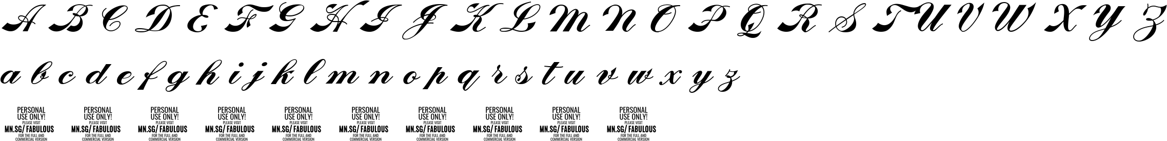 Fabulous Personal Use Character Map Image