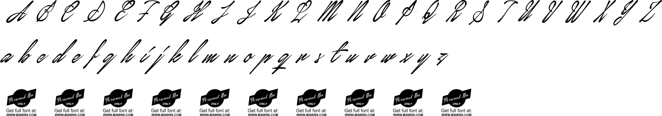 January Script Character Map