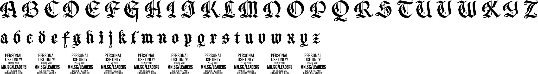 Leaders Character Map