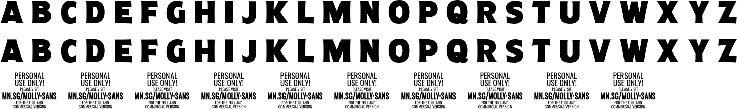 Molly Sans Character Map