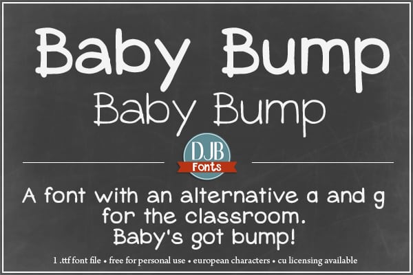 Djbfonts Babybump3a