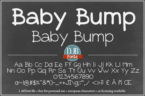 Djbfonts Babybump4a