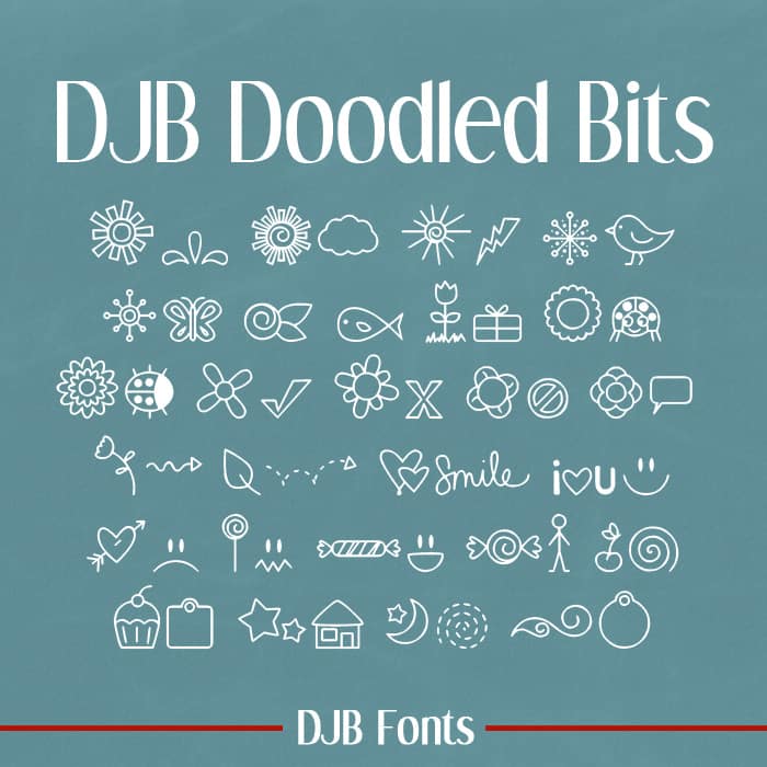 Djbfonts Doodled Bits