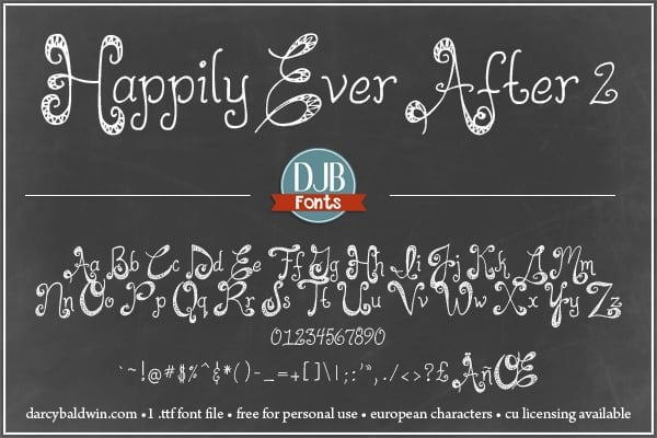 Djbfonts Happilyeverafter2 3