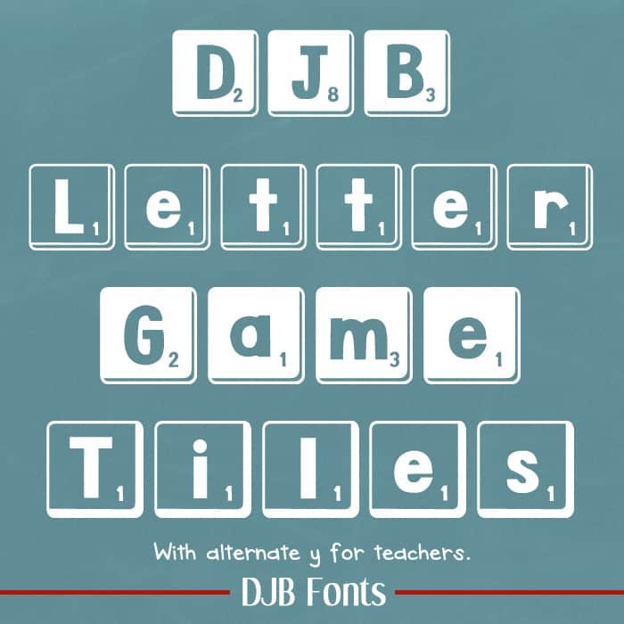 Djbfonts Lettergametiles