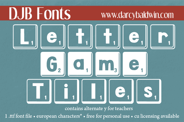 Djbfonts Lettergametiles