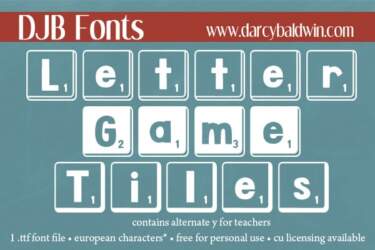 Djbfonts Lettergametiles2