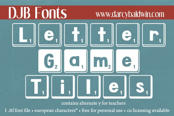 Djbfonts Lettergametiles2