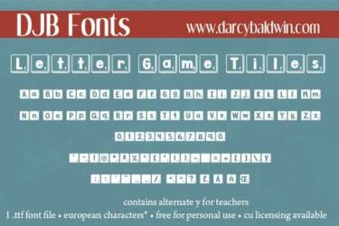 Djbfonts Lettergametiles3