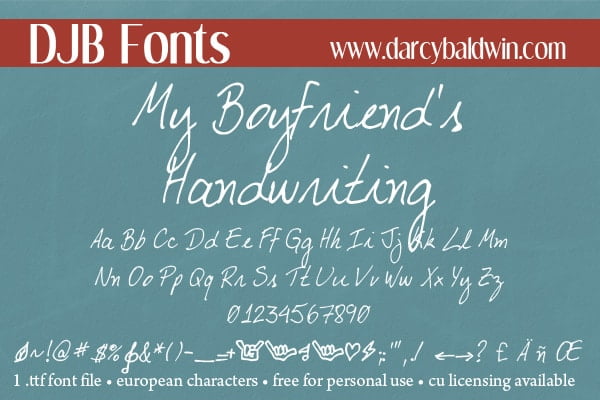 Djbfonts Myboyfriend3