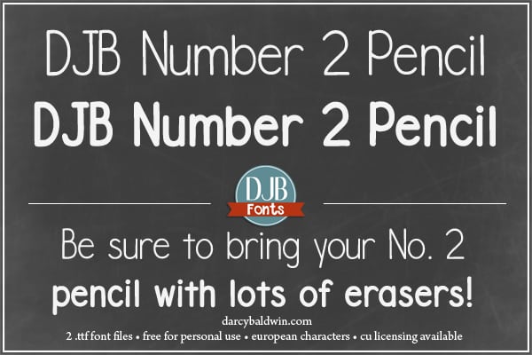 Djbfonts No2pencil 2