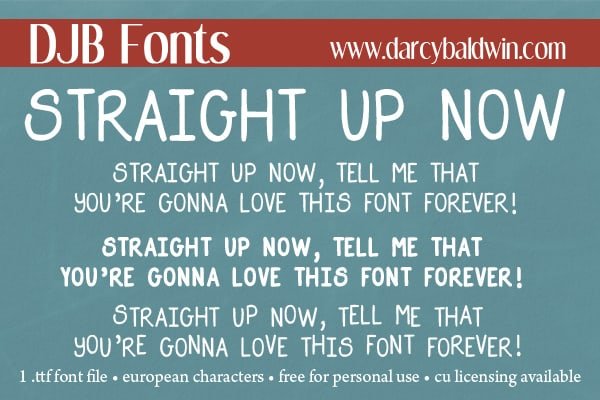 Djbfonts Straightupnow2