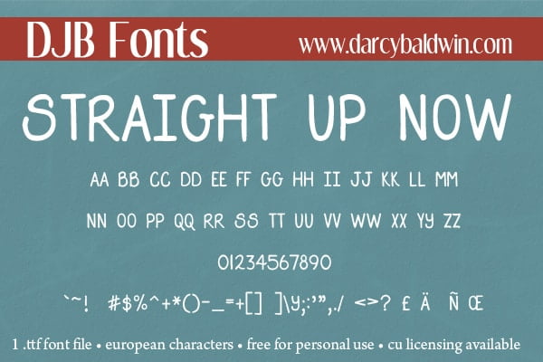 Djbfonts Straightupnow3