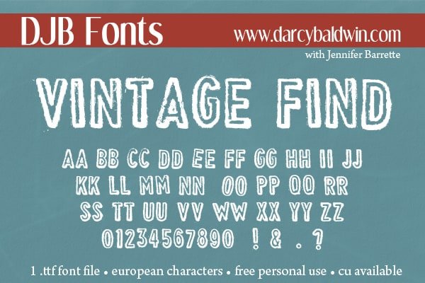 Djbfonts Vintagefind2