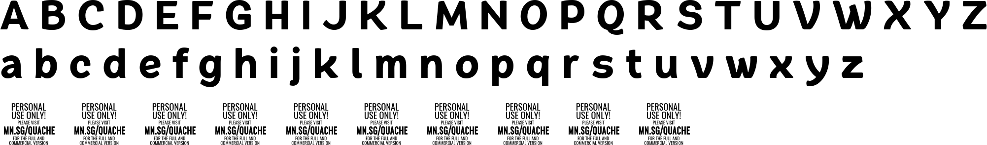 Quache Character Map